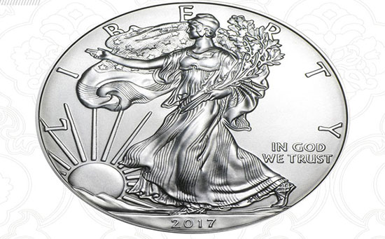 美国鹰洋银币（正面）