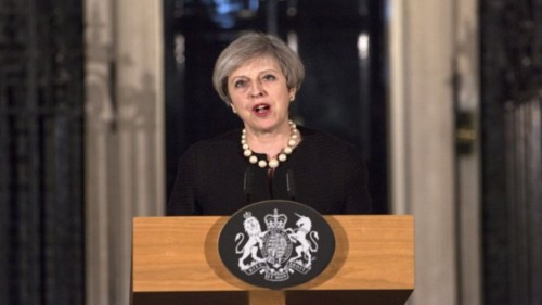 英国首相特雷莎 梅:永不向恐怖主义低头丨视点